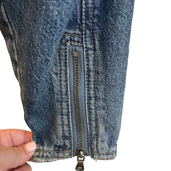 Paige Sivan Denim Blue Moto Jacket - Picture 5 of 8